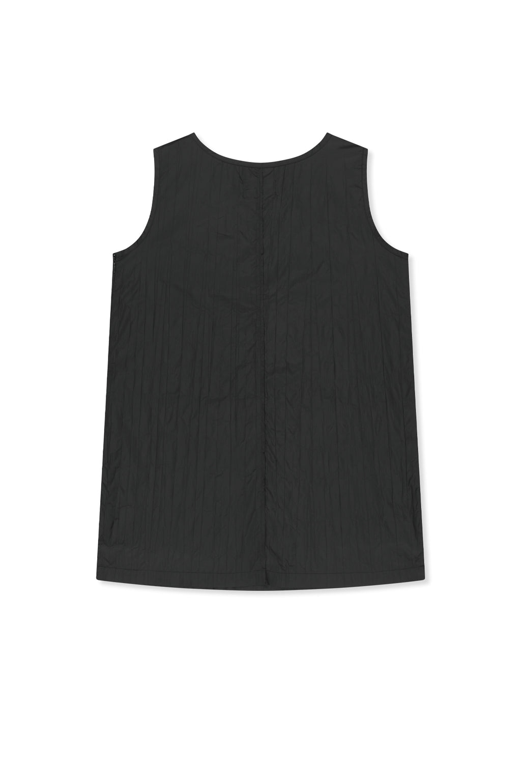 Matin Kim - Raw Edge Patch Pocket Sleeveless Dress (Black) product image 2 | TRAB K-Fashion Australia