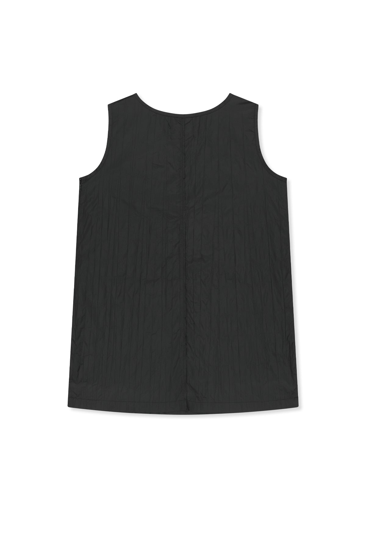 Matin Kim - Raw Edge Patch Pocket Sleeveless Dress (Black) product image 2 | TRAB K-Fashion Australia