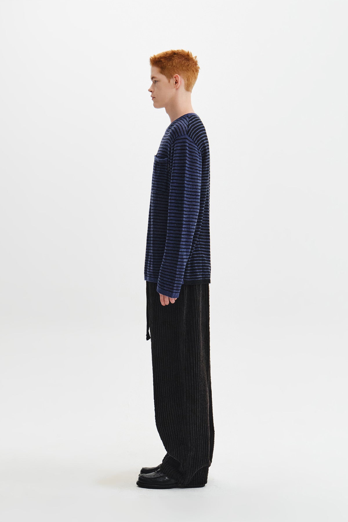 Matin Kim - Multi Stripe Alpaca Blended Knit Pullover (Blue) product image 8 | TRAB K-Fashion Australia