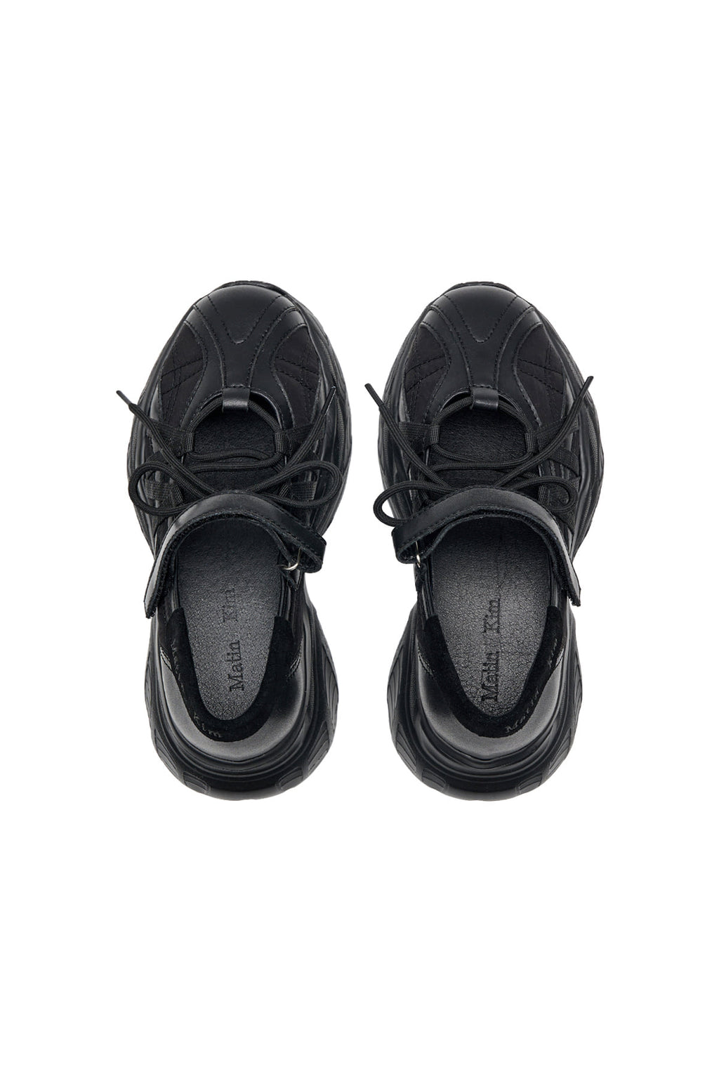 Matin Kim - Lace Up Chunky Ballet Sneakers (Black) product image 2 | TRAB K-Fashion Australia