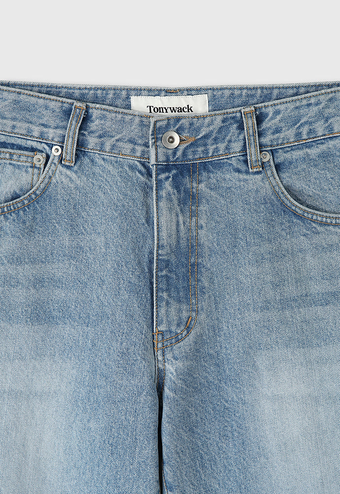 Tonywack - Flared Reconstructed Denim Jeans (Washed Light Blue) product image 8 | TRAB K-Fashion Australia