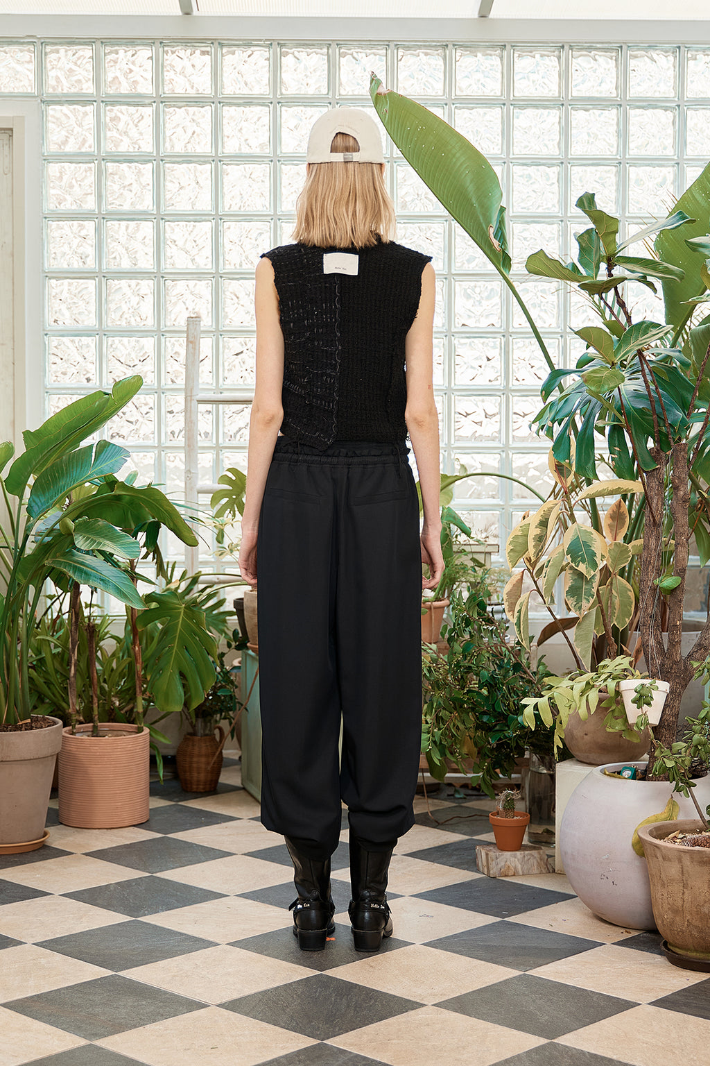 Matin Kim - Rough Tweed Knit Vest (Black) product image 9 | TRAB K-Fashion Australia
