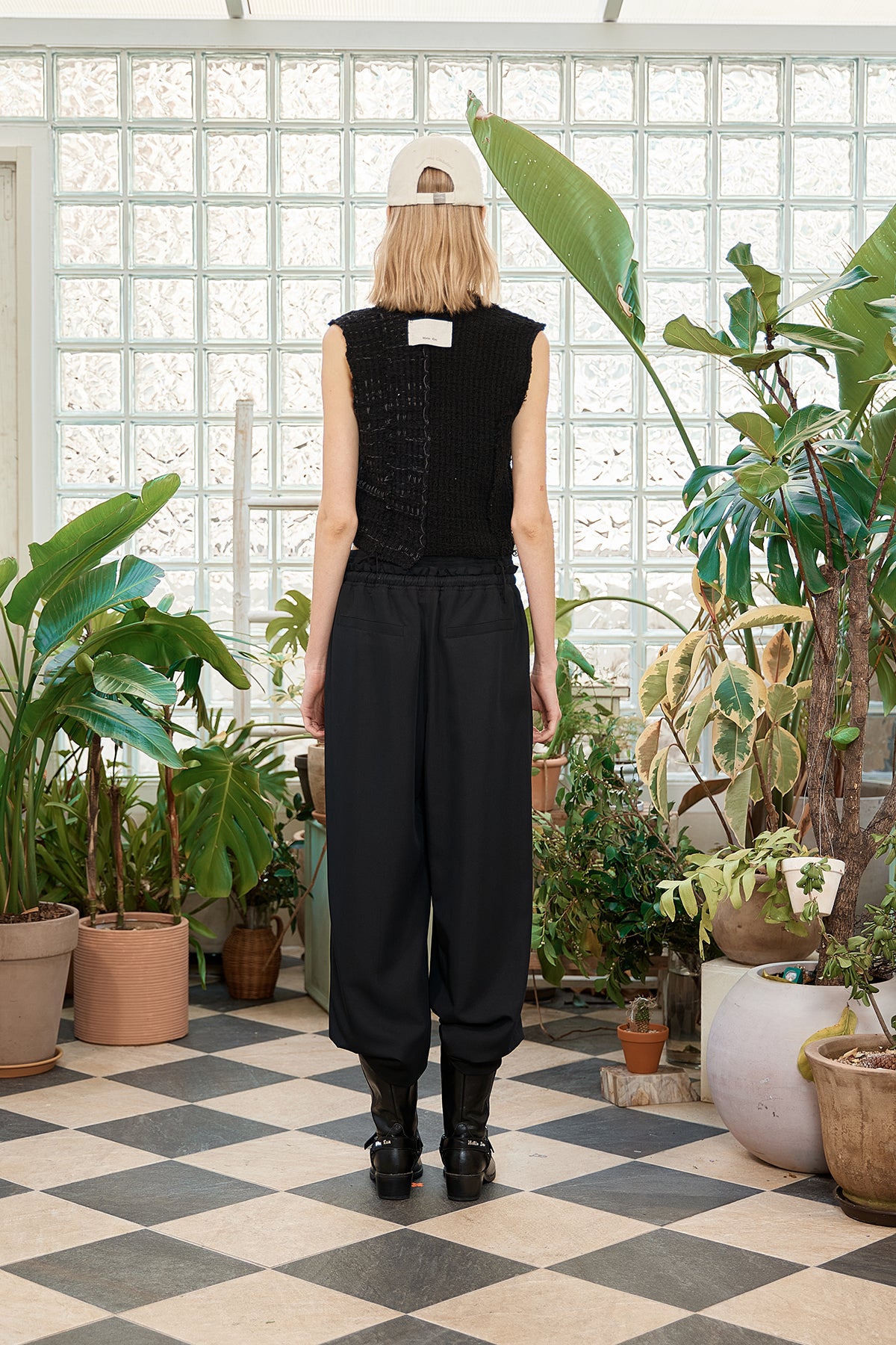 Matin Kim - Rough Tweed Knit Vest (Black) product image 9 | TRAB K-Fashion Australia