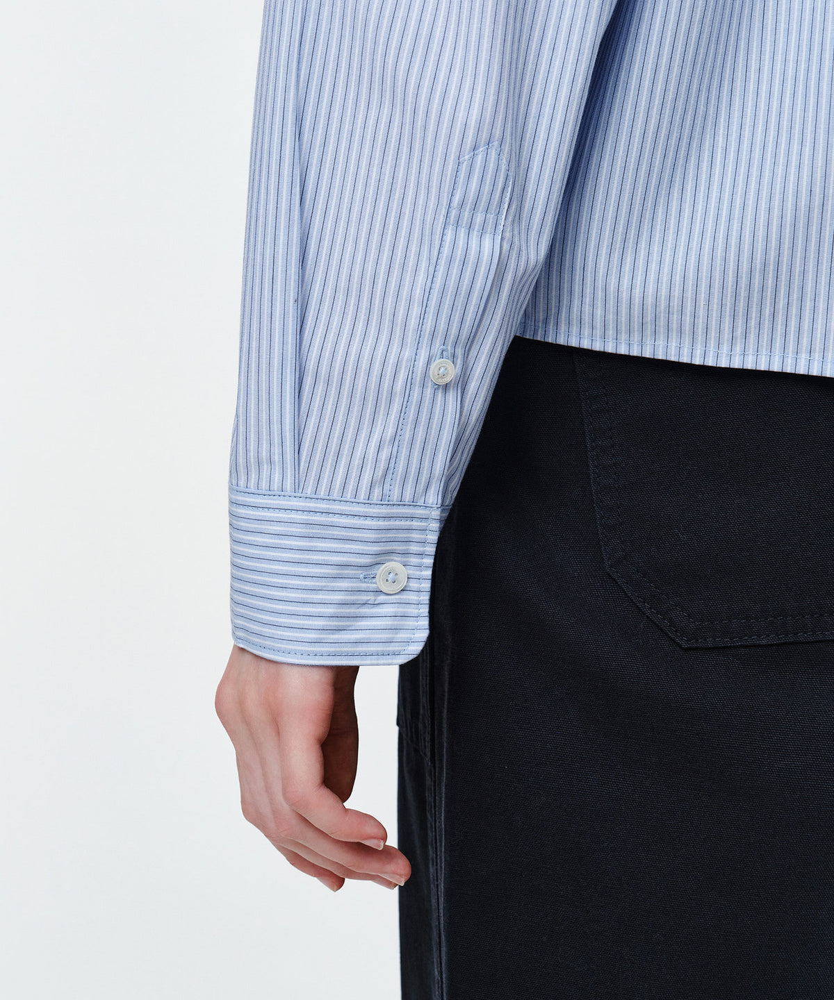 Marithe & Francois Girbaud - Micro Classic Logo Cotton Shirt (Stripe) product image 4 | TRAB K-Fashion Australia