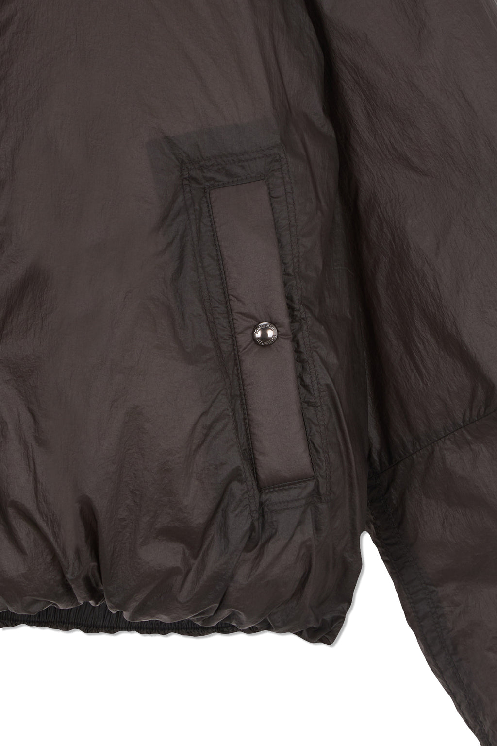 Matin Kim - Back Logo Hoody Short Down Jumper (Charcoal) product image 5 | TRAB K-Fashion Australia