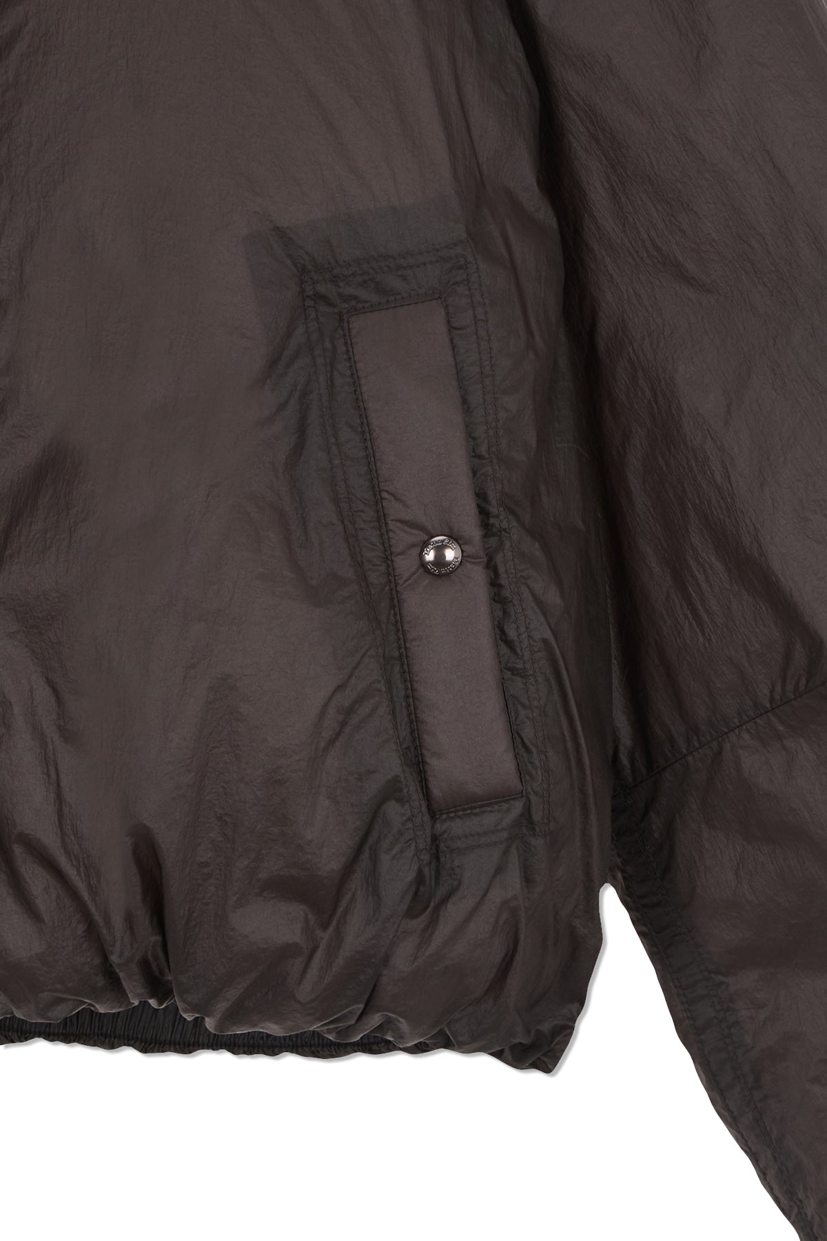 Matin Kim - Back Logo Hoody Short Down Jumper (Charcoal) product image 5 | TRAB K-Fashion Australia