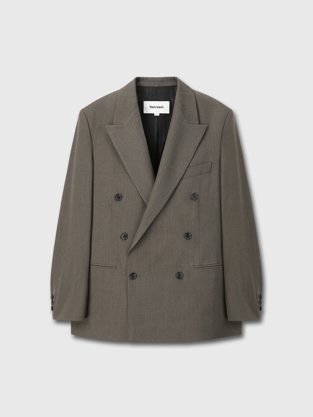 Tonywack - Melange Wool Double-Breasted Tailored Jacket (Hazelnut) product image 9 | TRAB K-Fashion Australia