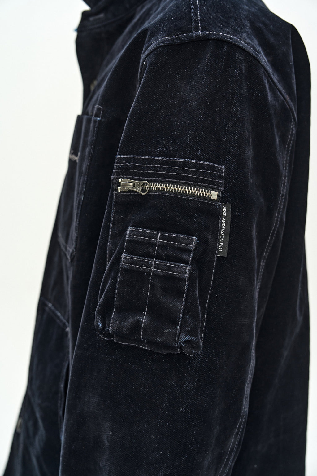 Andersson Bell - Flock Velvet Padded Shirt (Navy) product image 7 | TRAB K-Fashion Australia