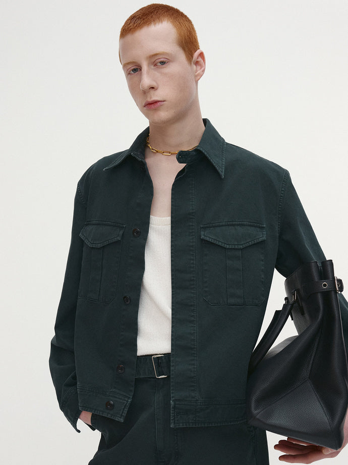 Tonywack - Garment-Dyed Cotton Officer Jacket (Anthracite) product image 1 | TRAB K-Fashion Australia