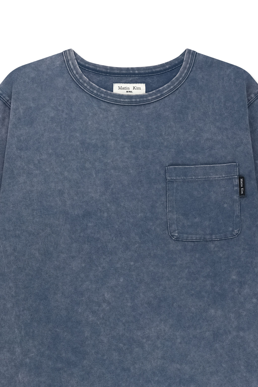Matin Kim - Vintage Washed Pocket Top (Smoke Blue) product image 3 | TRAB K-Fashion Australia