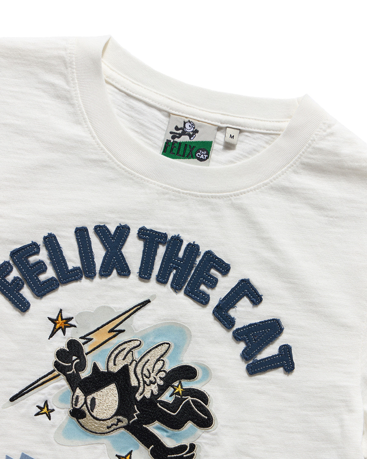 Eastlogue - Flying Lightning Felix Applique T-shirts (Off White) product image 3 | TRAB K-Fashion Australia