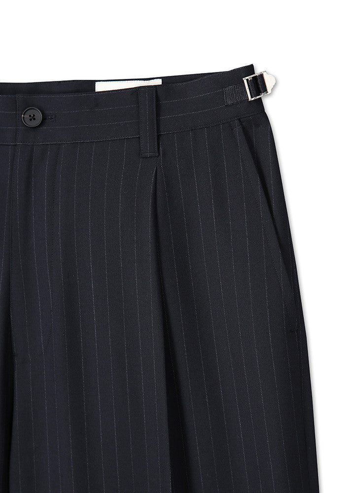 Art if acts - Wool One Tuck Trousers (Navy Stripe) product image 9 | TRAB K-Fashion Australia