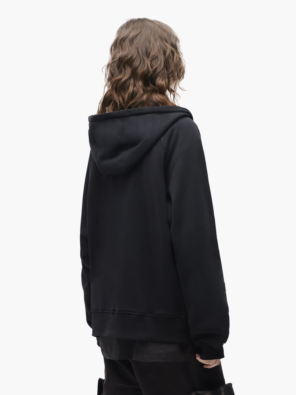 Jiyong Kim - Draped Zip-Up Hoodie (Black) product image 5 | TRAB K-Fashion Australia