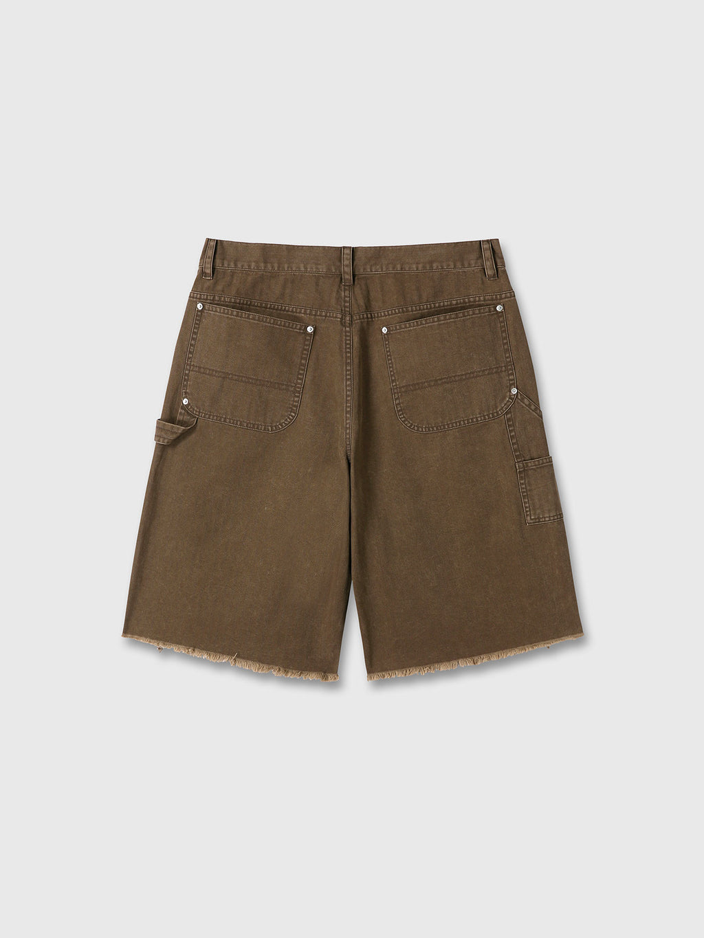 Tonywack - Hand Distressed Hbt Double Knee Shorts (Faded Brown) product image 12 | TRAB K-Fashion Australia
