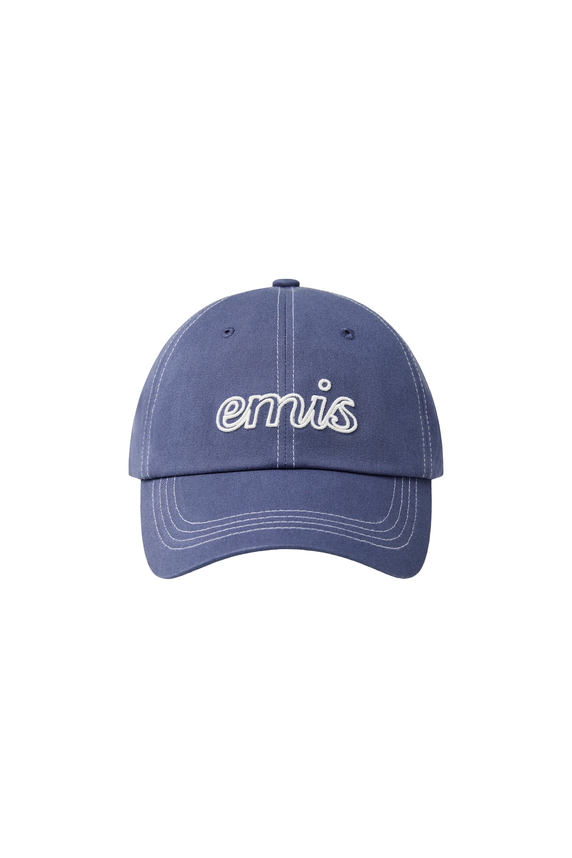 Emis - Lettering Logo White Stitch Ball Cap (Navy) product image 1 | TRAB K-Fashion Australia