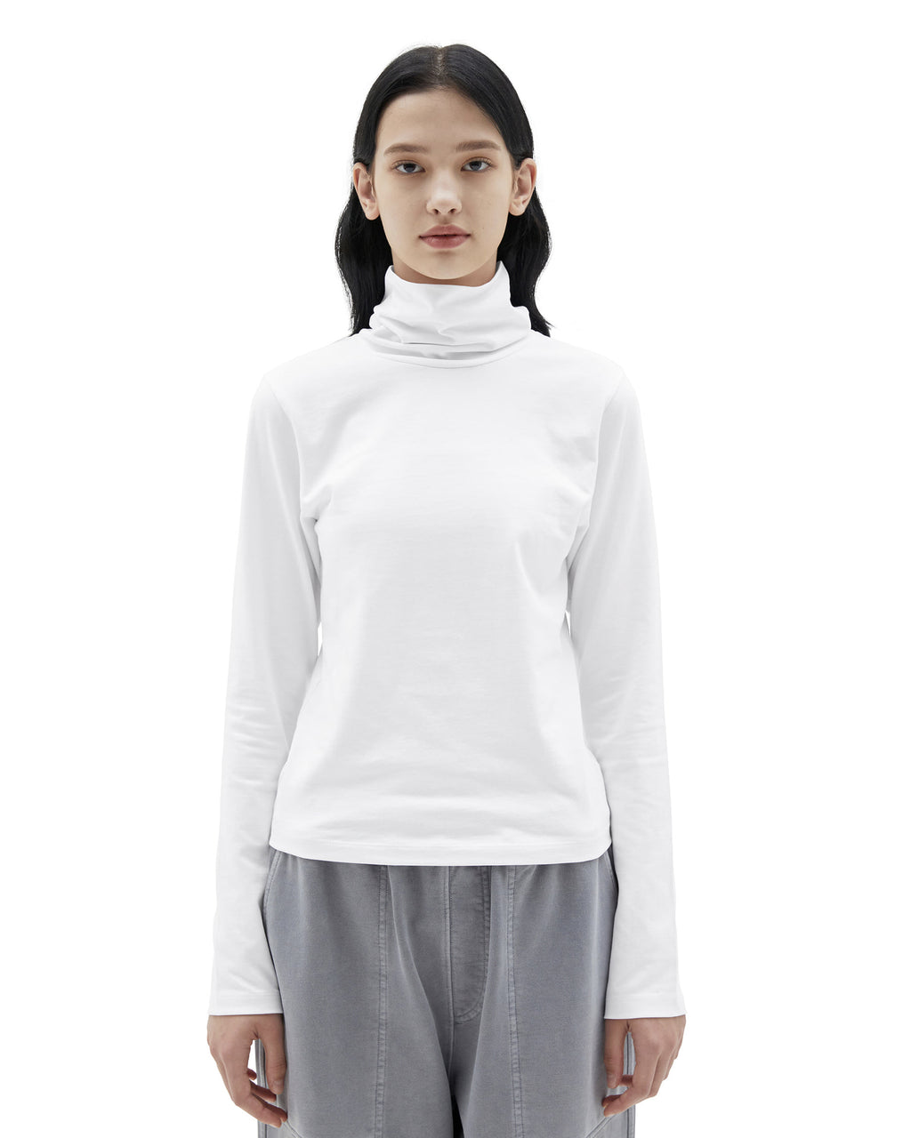 Brownyard - Highneck Long Sleeve (White) product image 1 | TRAB K-Fashion Australia