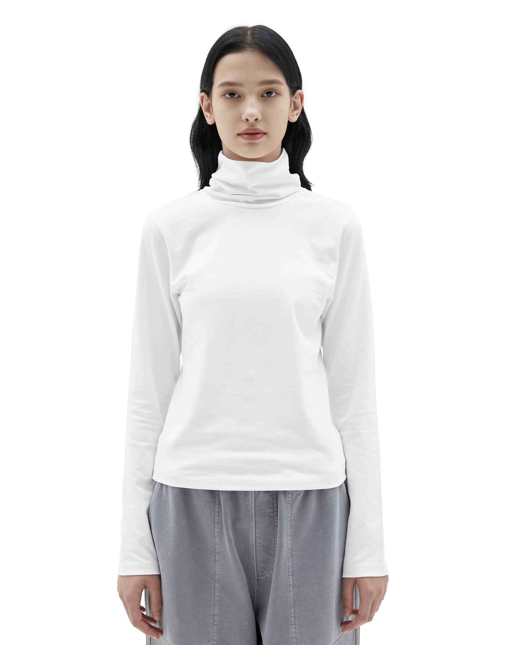 Brownyard - Highneck Long Sleeve (White) product image 1 | TRAB K-Fashion Australia