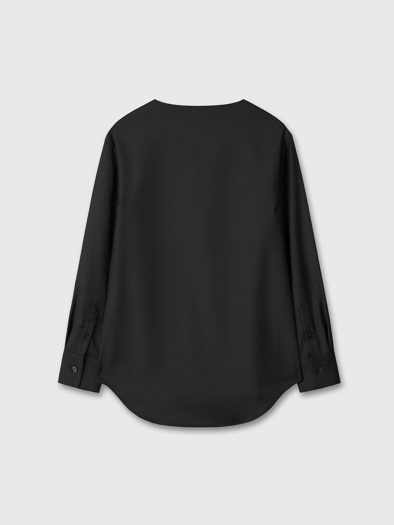 Tonywack - Herringbone Wool Cowl-Neck Blouse (Black) product image 11 | TRAB K-Fashion Australia