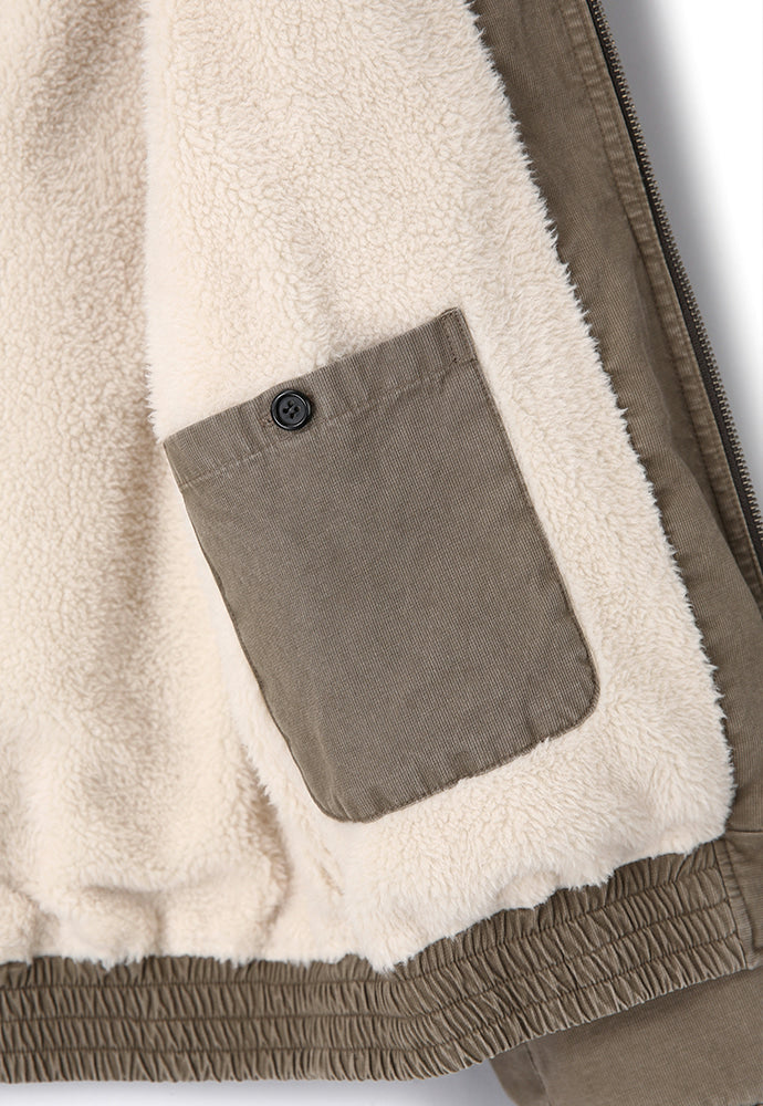 Art if acts - Sherpa Western Bomber Jacket (Moss Grey) product image 15 | TRAB K-Fashion Australia