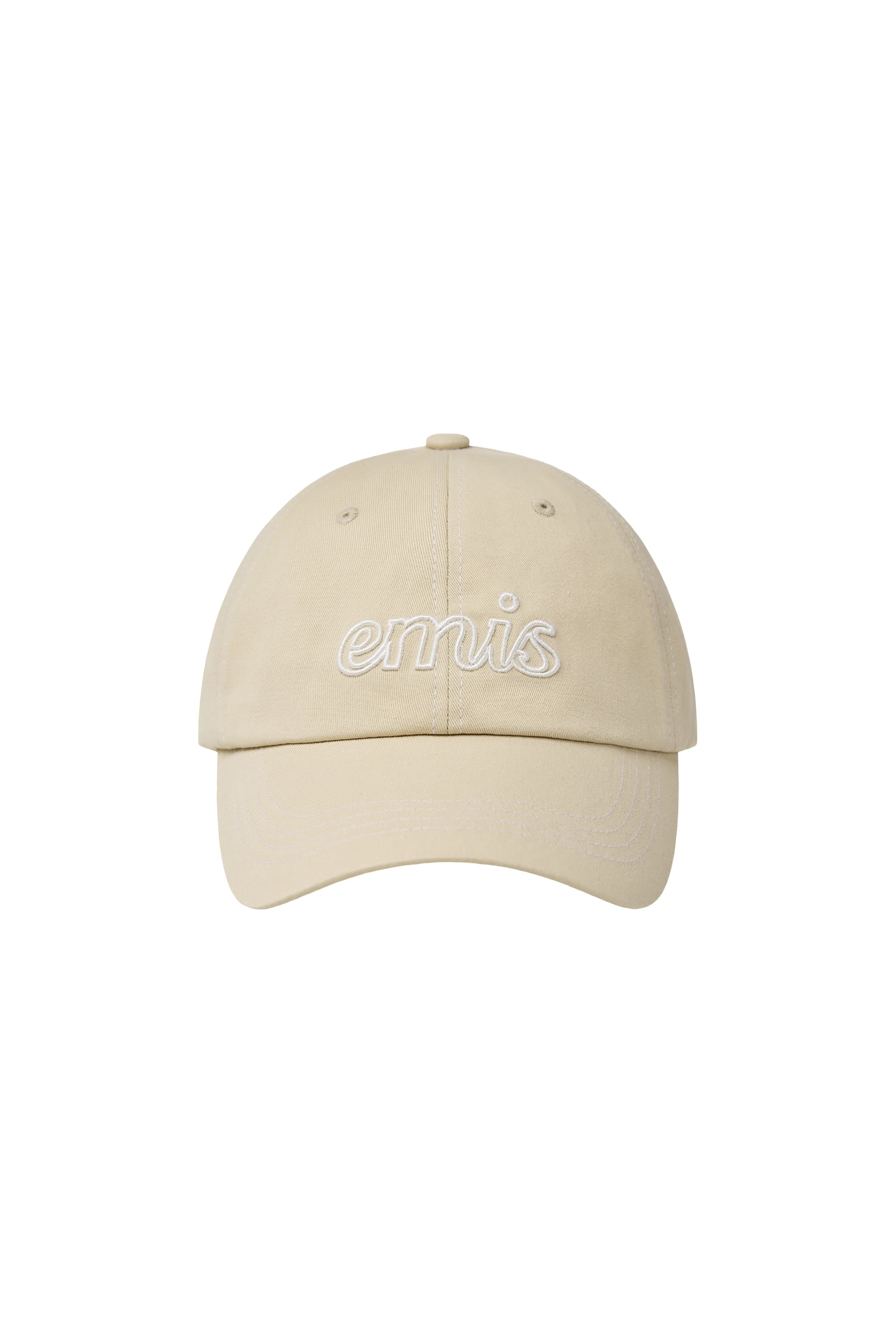 Emis - Lettering Logo White Stitch Ball Cap (Light Beige) product image 1 | TRAB K-Fashion Australia