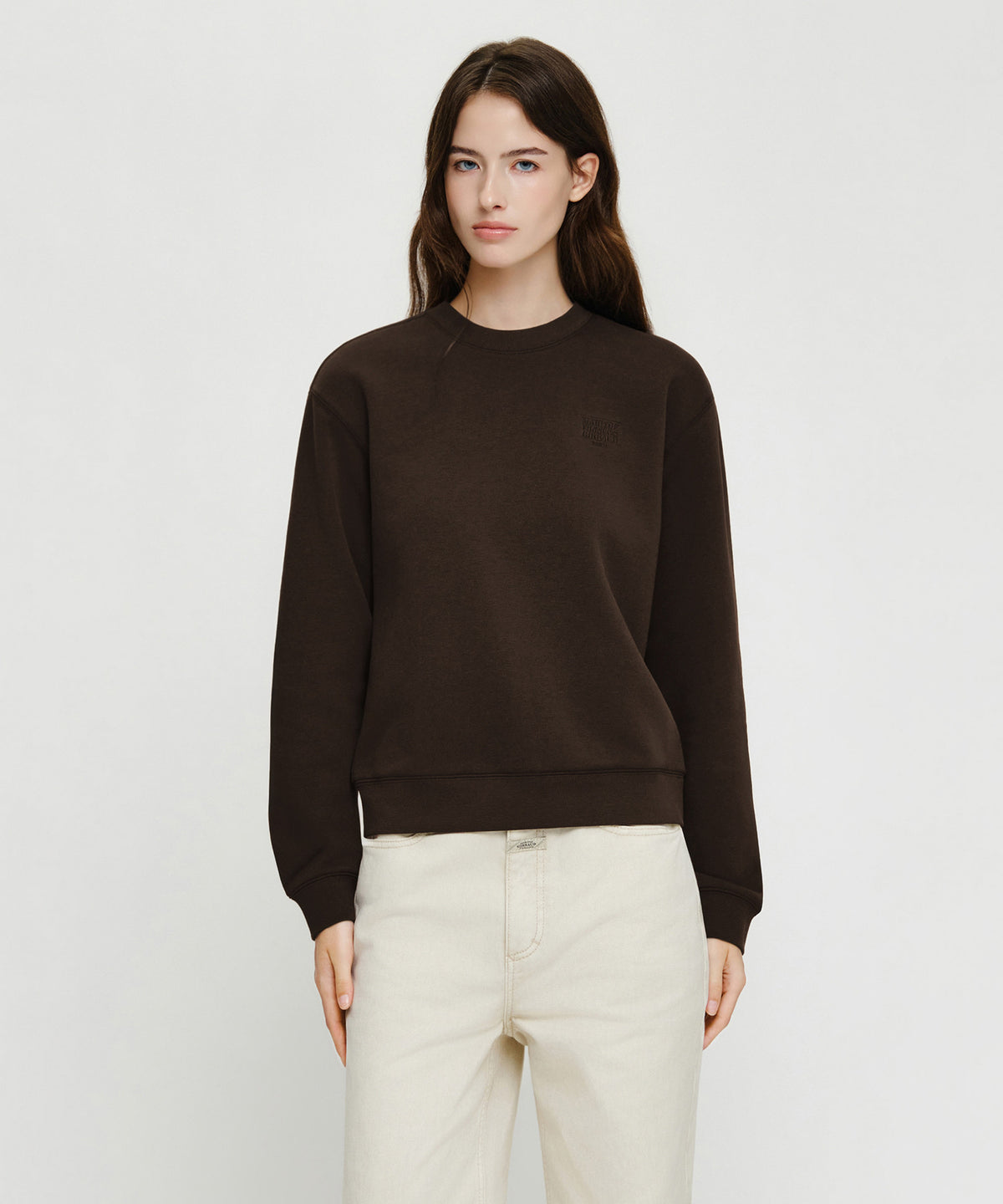 Marithe & Francois Girbaud - Small Classic Logo Sweatshirt (Brown) product image 1 | TRAB K-Fashion Australia
