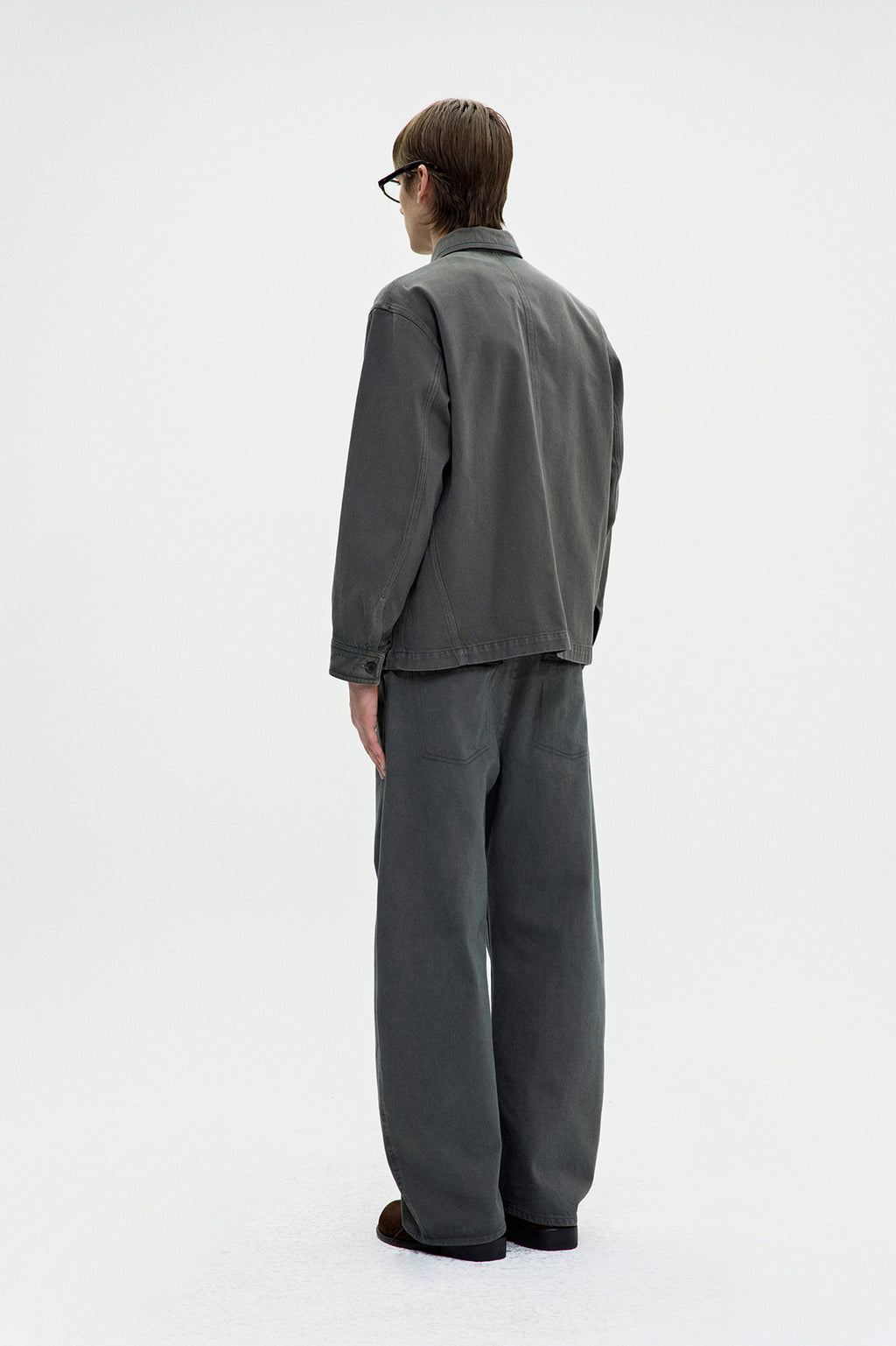 Coor - Moleskin High Waist Curve Pants (Washed Charcoal) product image 4 | TRAB K-Fashion Australia