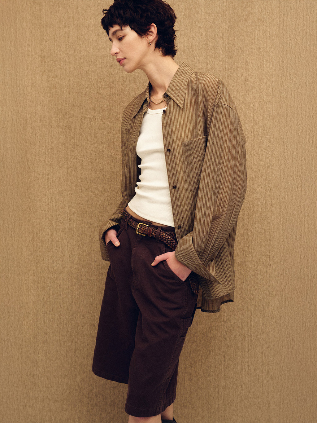 Tonywack - Cotton Relaxed Utility Shorts (Burnt Marron) product image 7 | TRAB K-Fashion Australia