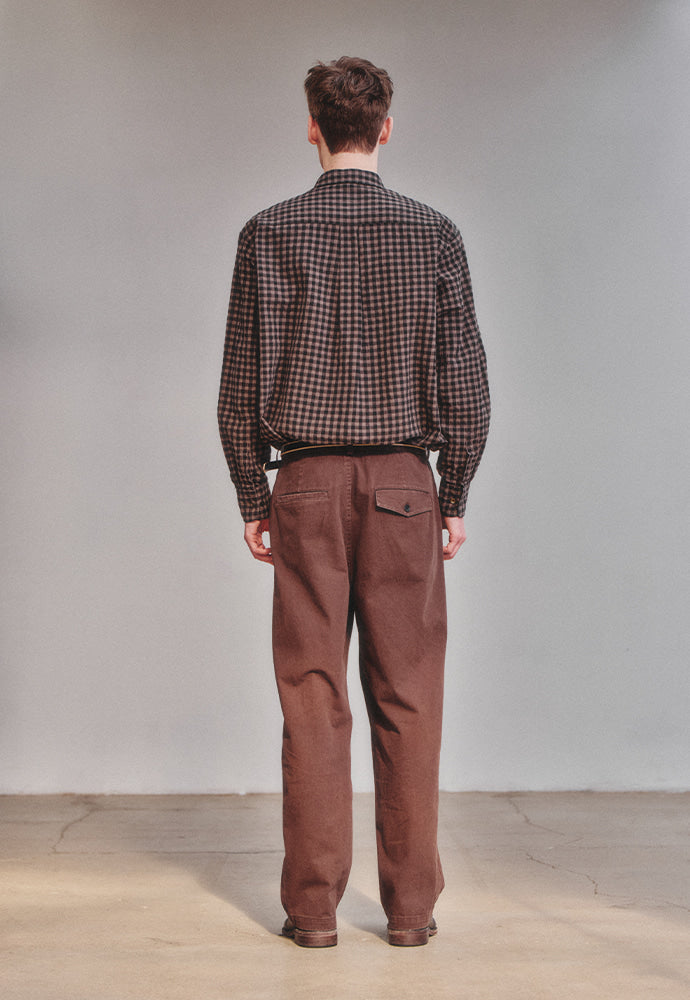 Art if acts - Gingham Check Oxford Shirt (Vintage Wood) product image 6 | TRAB K-Fashion Australia