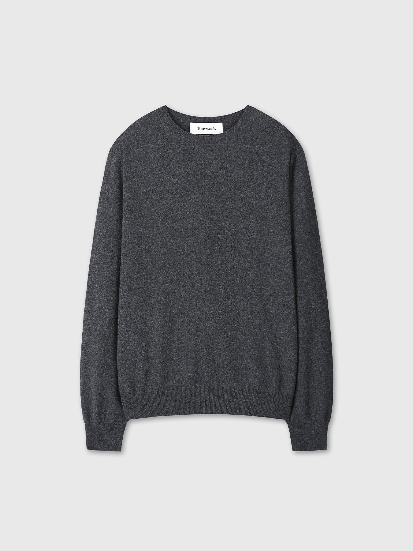 Tonywack - Super Fine Merino Wool Crew-Neck Knit (Charcoal) product image 7 | TRAB K-Fashion Australia