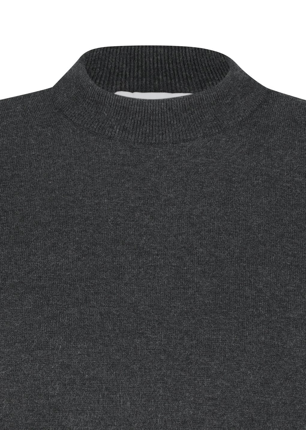 Amomento - Rounded half knit top (Charcoal) product image 10 | TRAB K-Fashion Australia