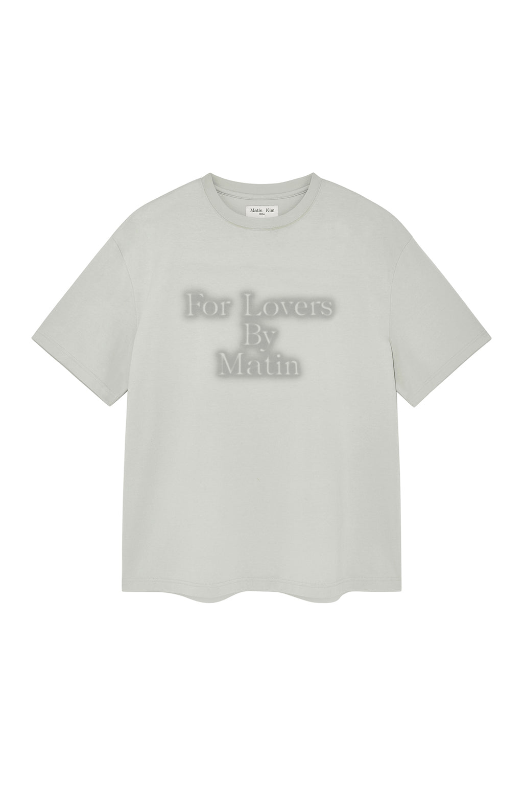 Matin Kim - For Lovers Logo Point Top (Light Grey) product image 1 | TRAB K-Fashion Australia