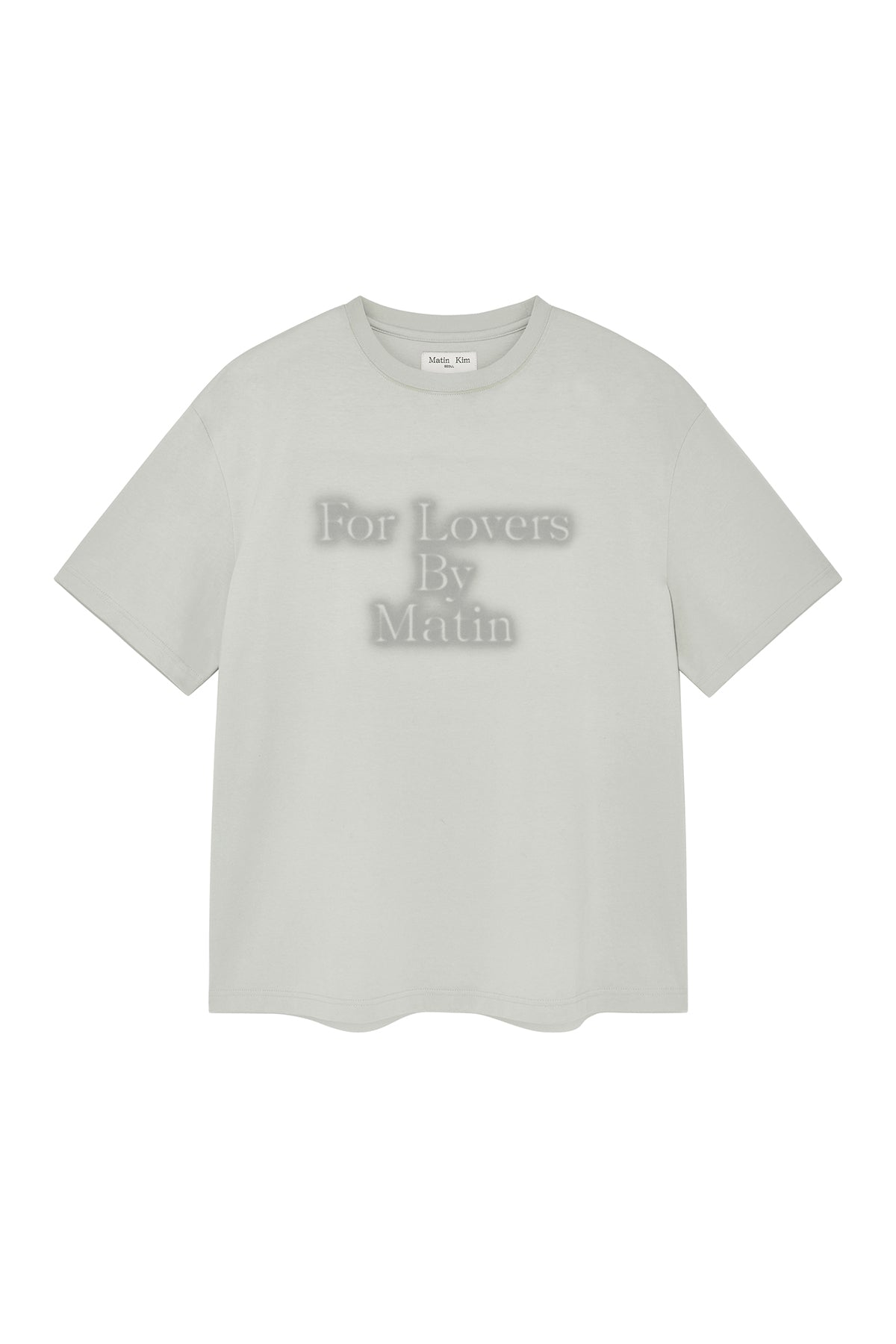 Matin Kim - For Lovers Logo Point Top (Light Grey) product image 1 | TRAB K-Fashion Australia