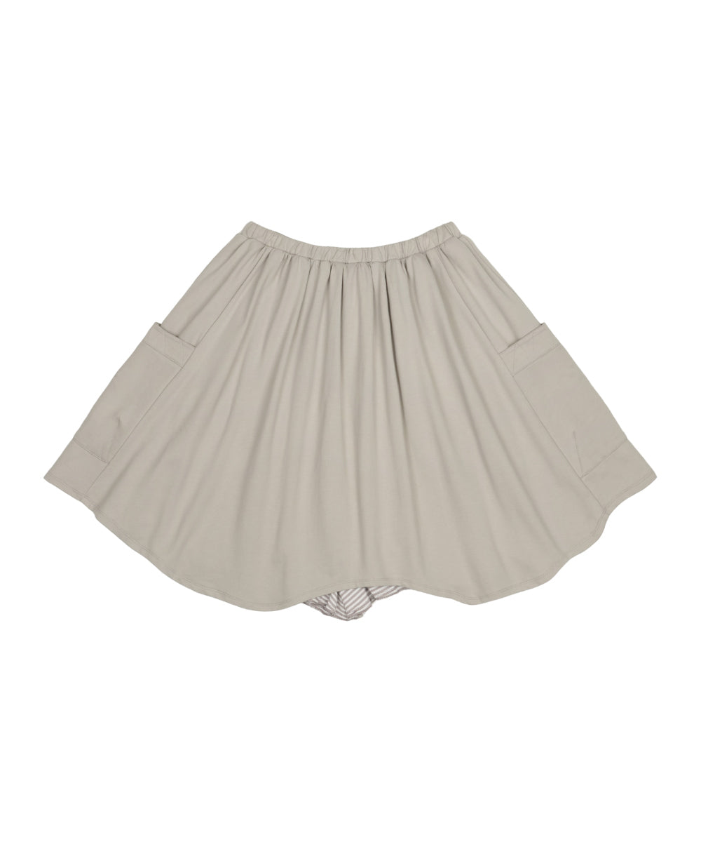 Coyseio - Striped Layered Midi Skirt (Light Grey) product image 9 | TRAB K-Fashion Australia