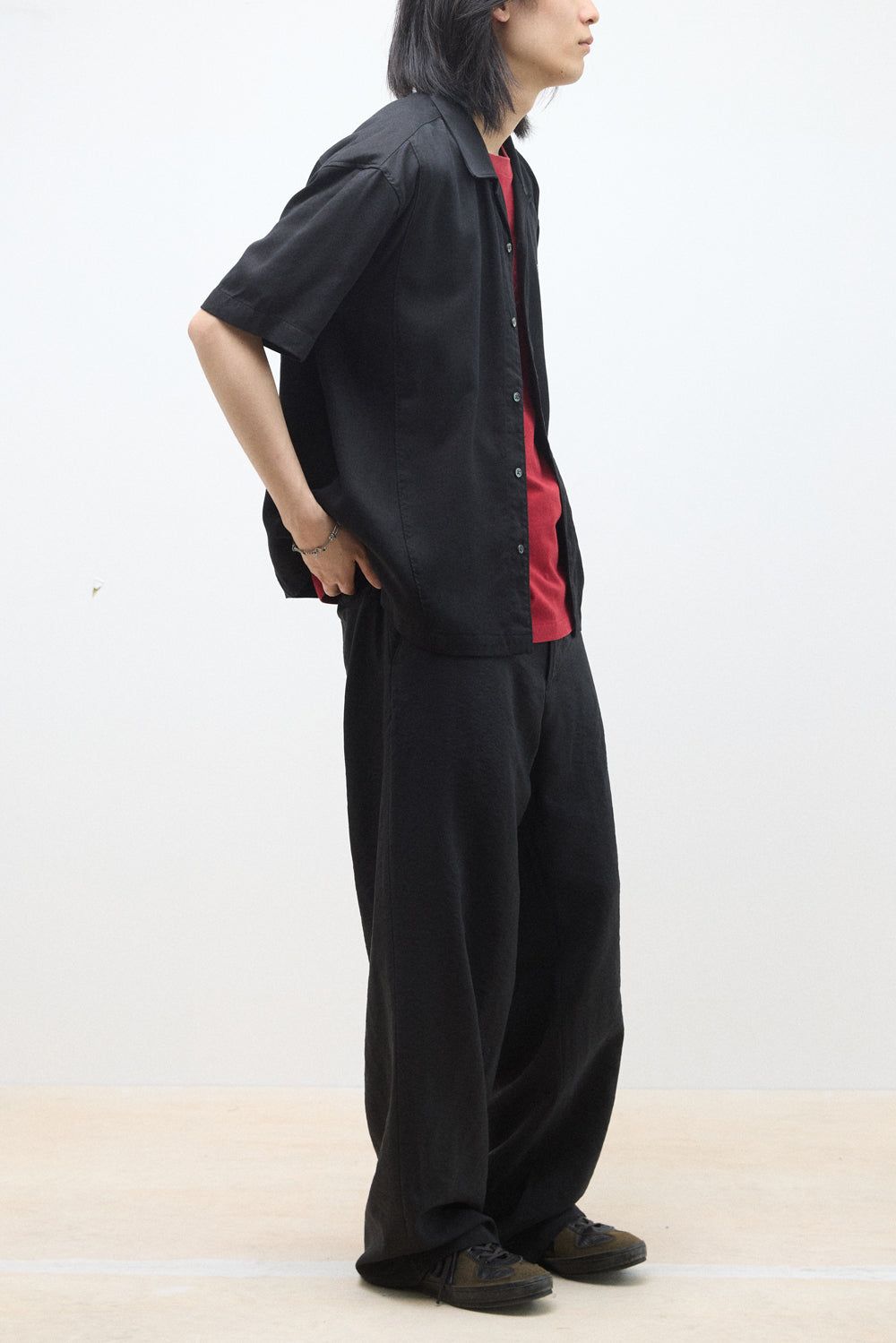 Hatchingroom - Camp Collar Shirt Tencel (Black) product image 8 | TRAB K-Fashion Australia