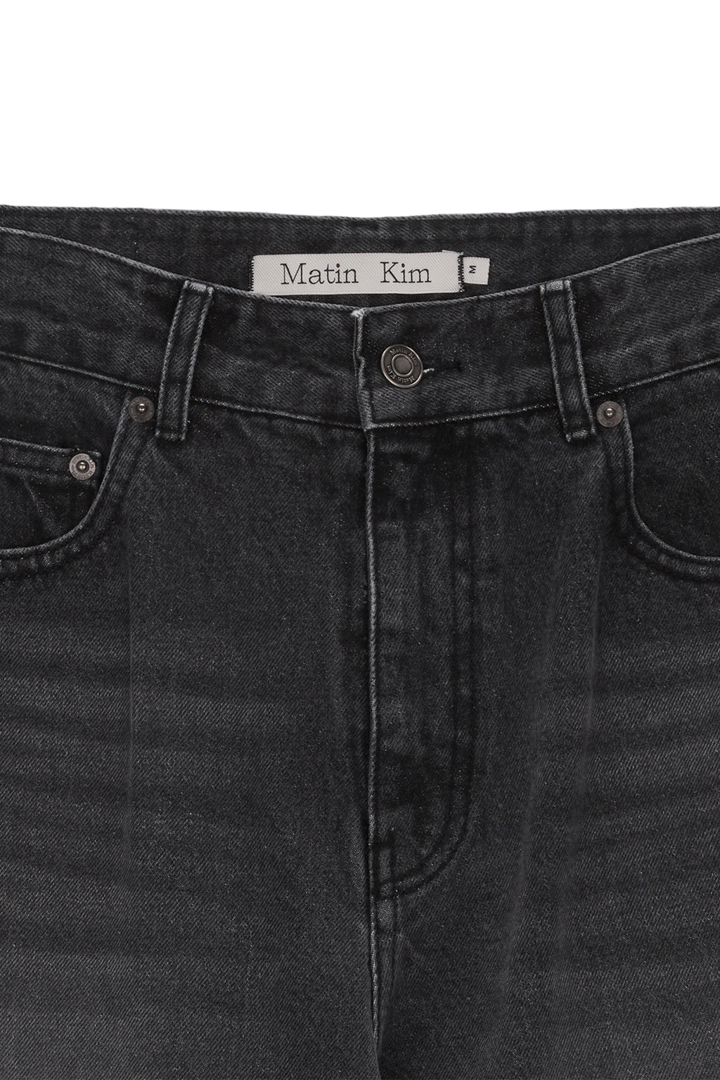 Matin Kim - Side Washed Denim Pants (Black) product image 3 | TRAB K-Fashion Australia