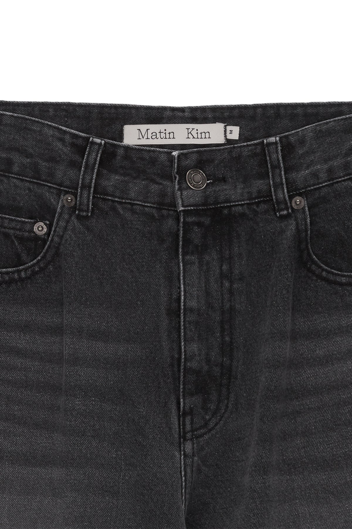 Matin Kim - Side Washed Denim Pants (Black) product image 3 | TRAB K-Fashion Australia