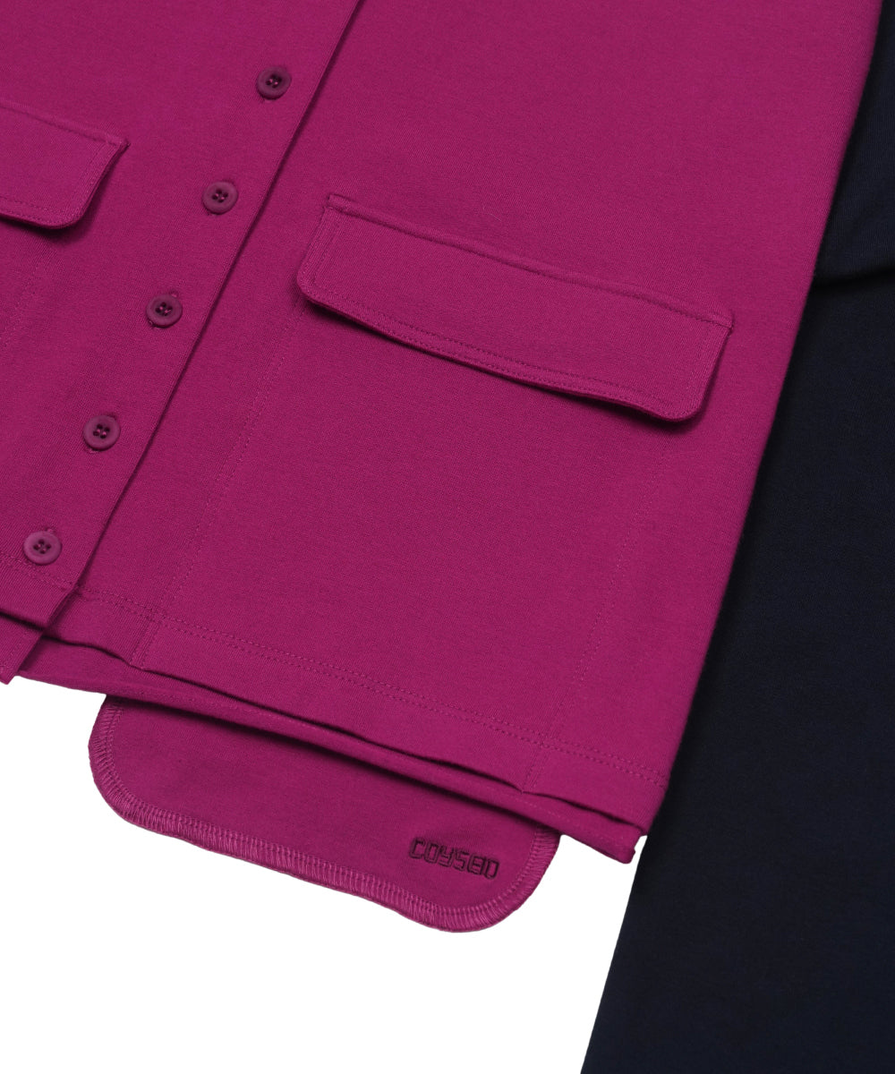 Coyseio - Button-Up Deep Neck Cardigan (Magenta) product image 13 | TRAB K-Fashion Australia