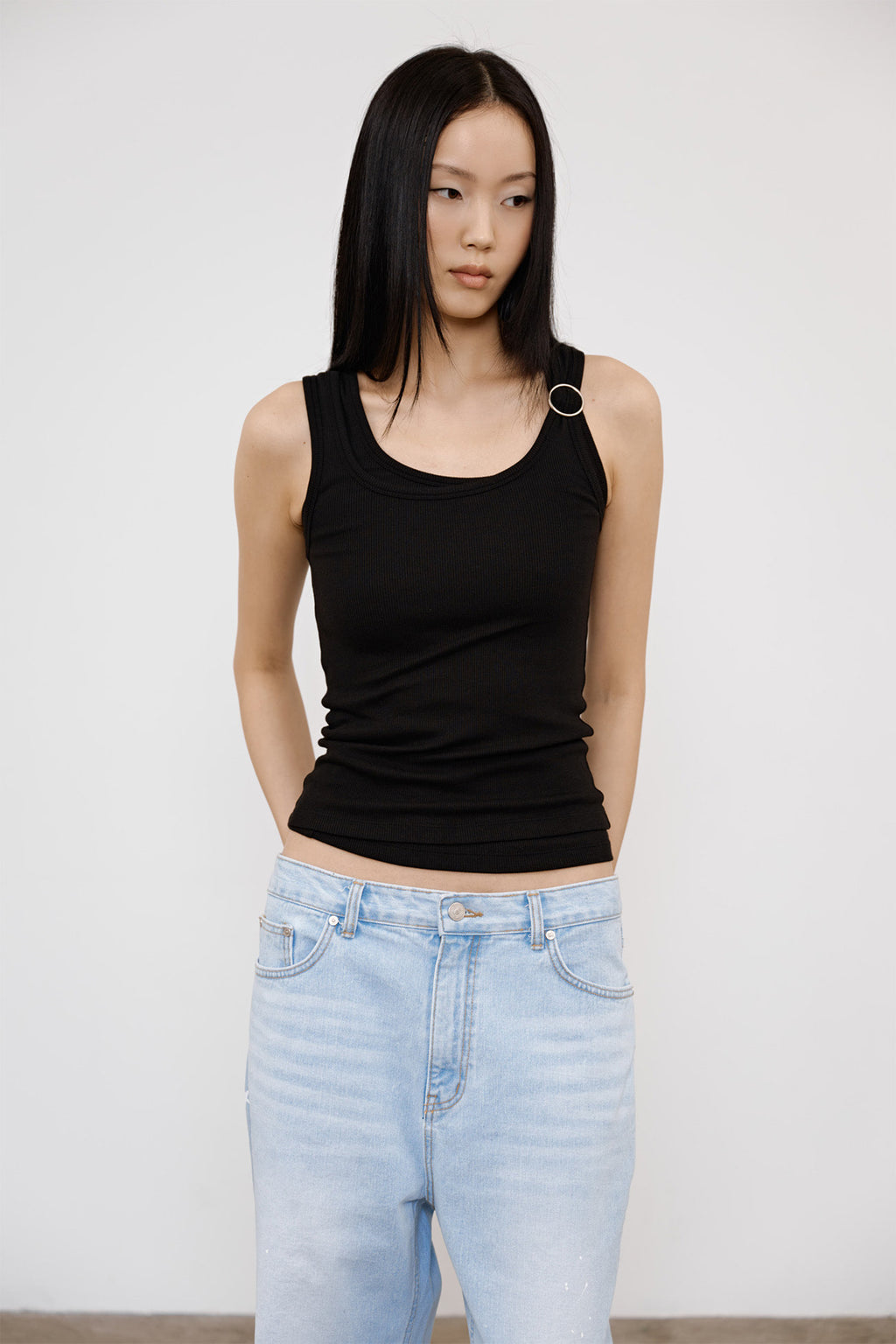 Deinet - Layered Ring Sleeveless (Black) product image 8 | TRAB K-Fashion Australia