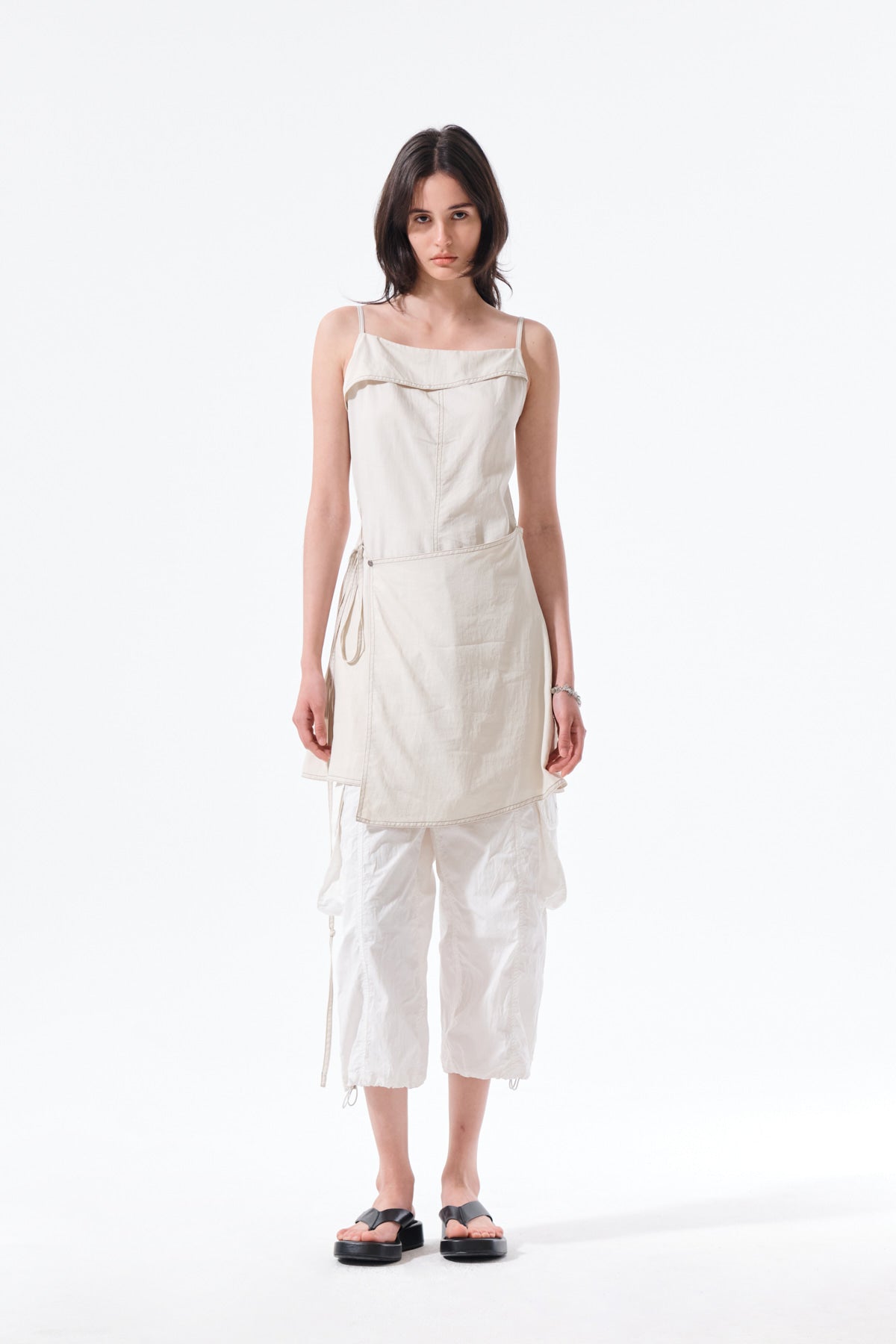 Matin Kim - Sleeveless Wrap Dress (Cream) product image 9 | TRAB K-Fashion Australia