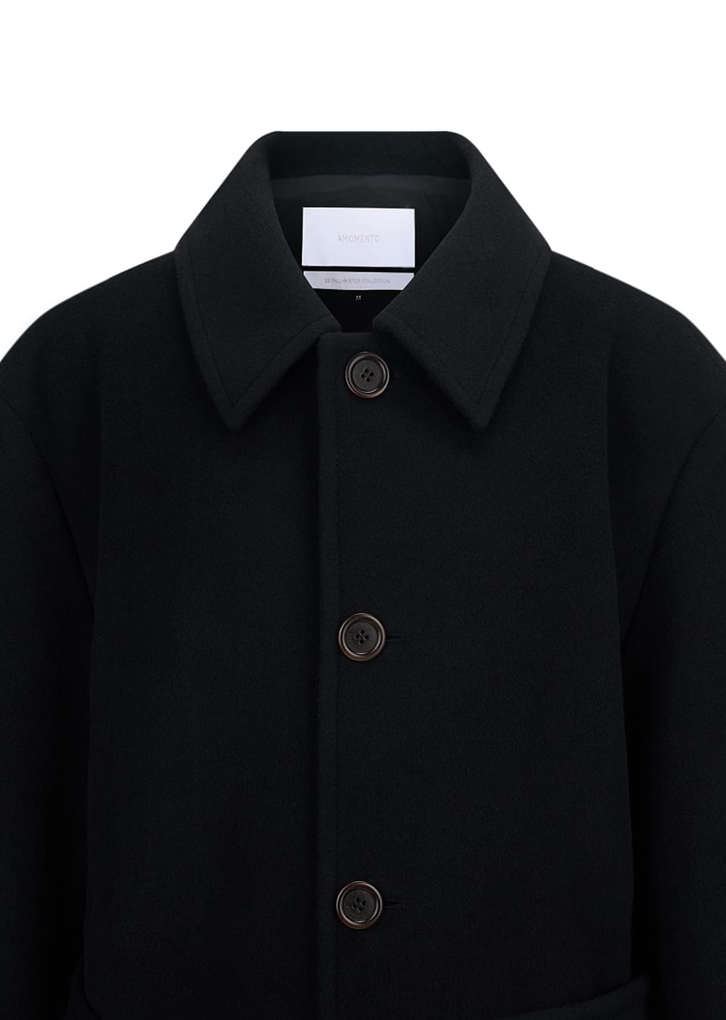 Amomento - men's single breasted long coat (Black) product image 10 | TRAB K-Fashion Australia