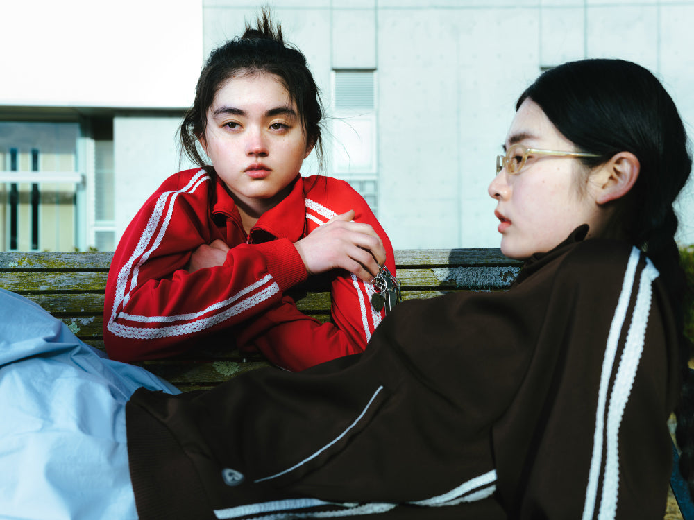 Coyseio - Lace Track Jacket (Red) product image 2 | TRAB K-Fashion Australia