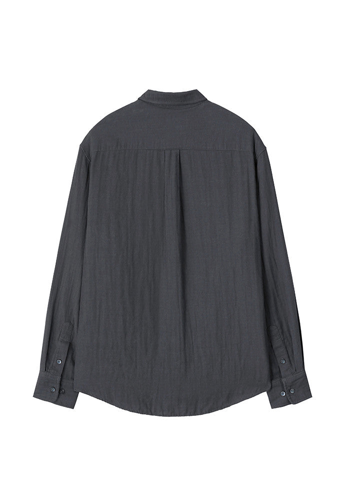 Art if acts - Washed Gauze Shirt (Charcoal) product image 3 | TRAB K-Fashion Australia