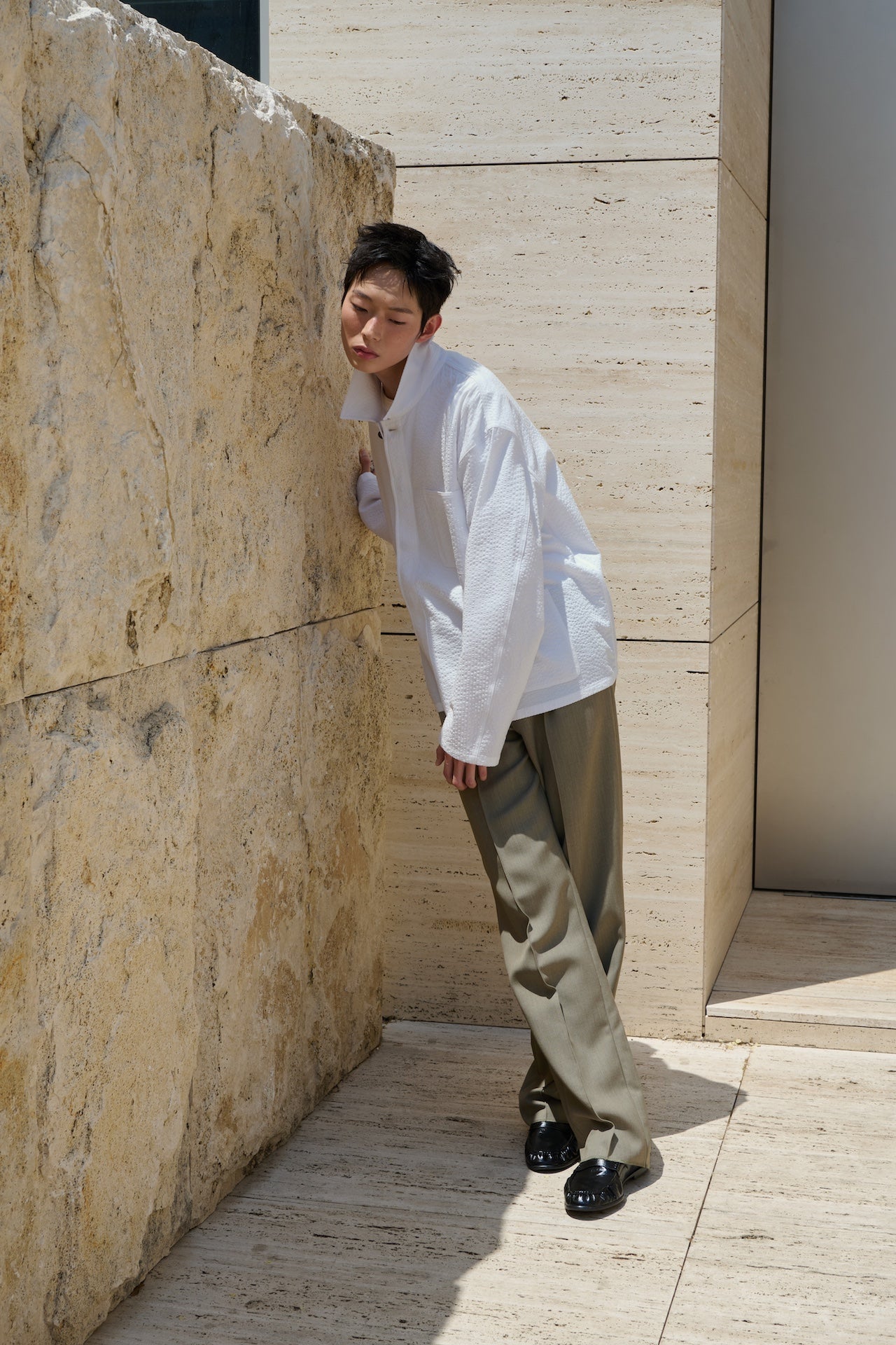 STU - Seersucker Jacket (White) product image 8 | TRAB K-Fashion Australia