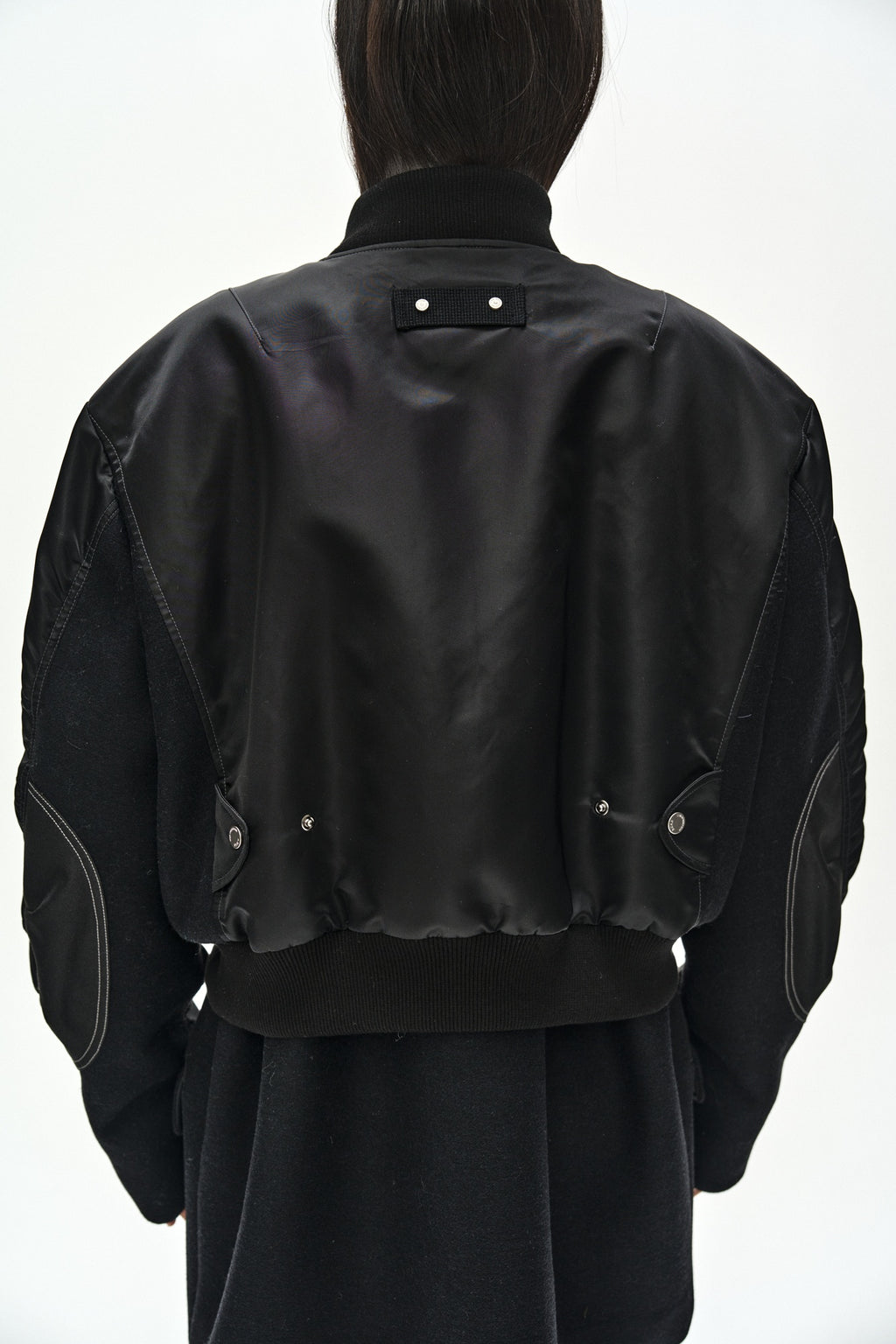 Andersson Bell - Unisex Deconstructed Layered Bomber Coat (Black) product image 12 | TRAB K-Fashion Australia