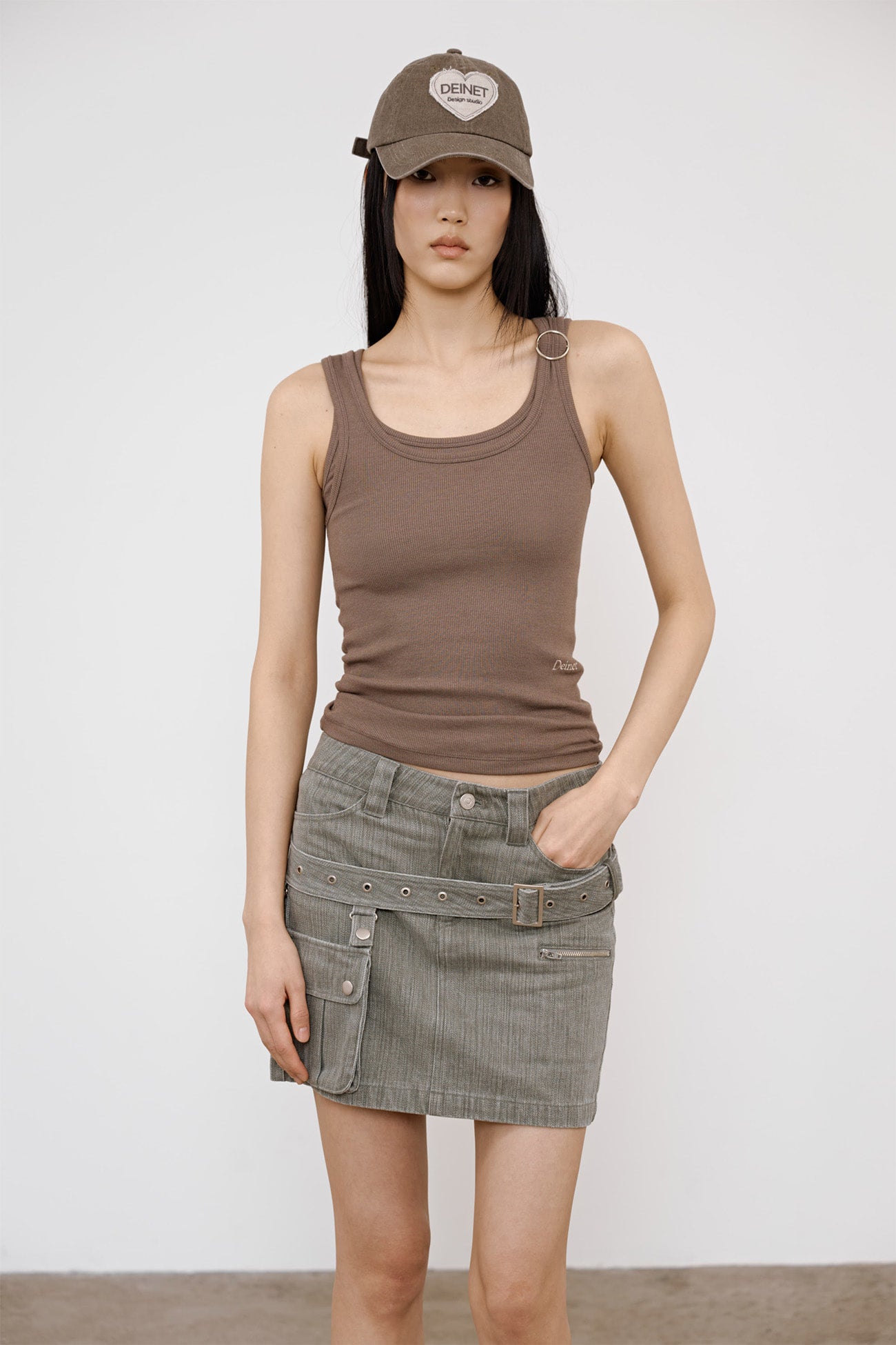 Deinet - Layered Ring Sleeveless (Brown) product image 7 | TRAB K-Fashion Australia