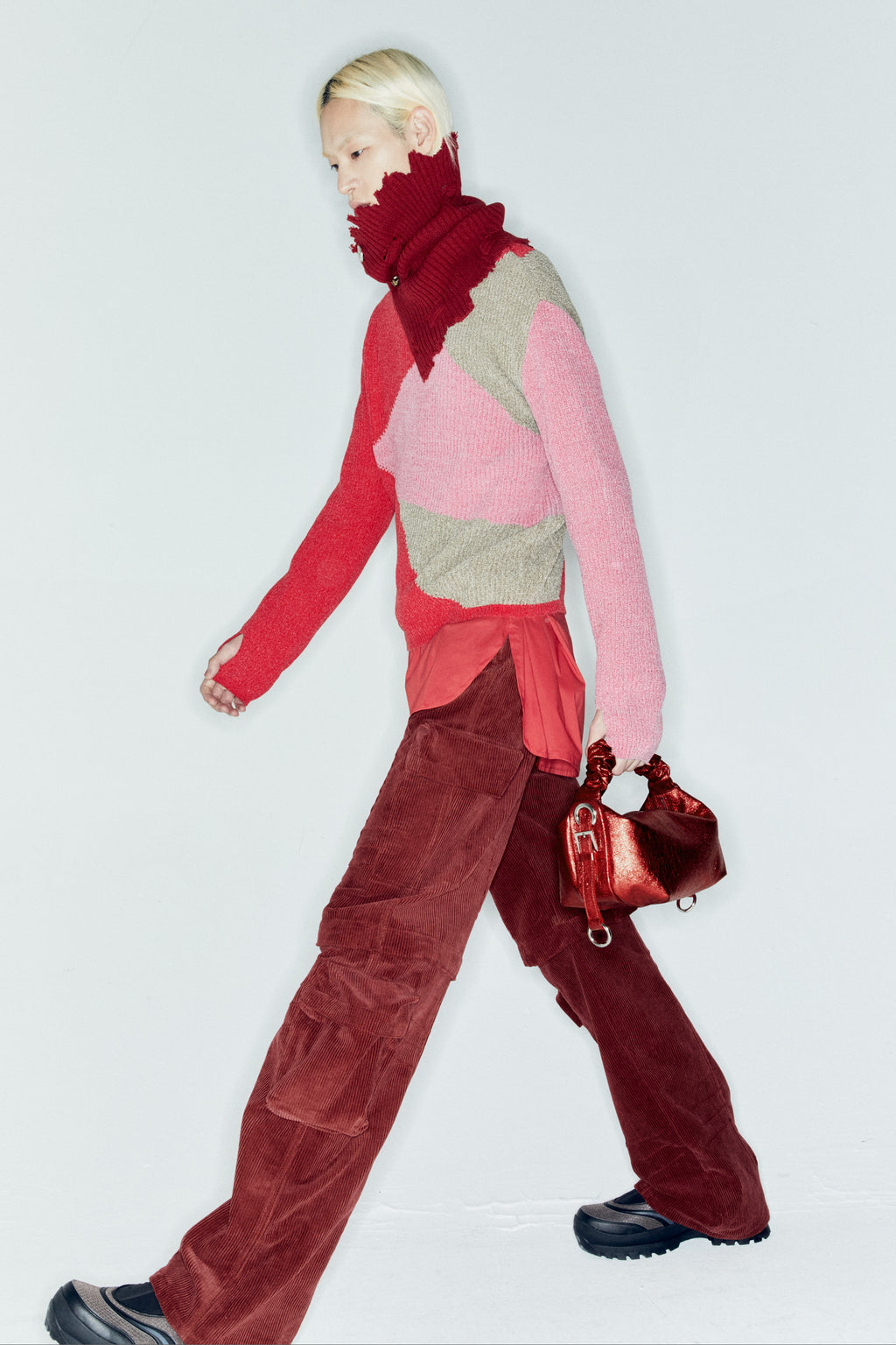 Andersson Bell - Fite Crew-Neck Sweater (Red/Pink) product image 5 | TRAB K-Fashion Australia