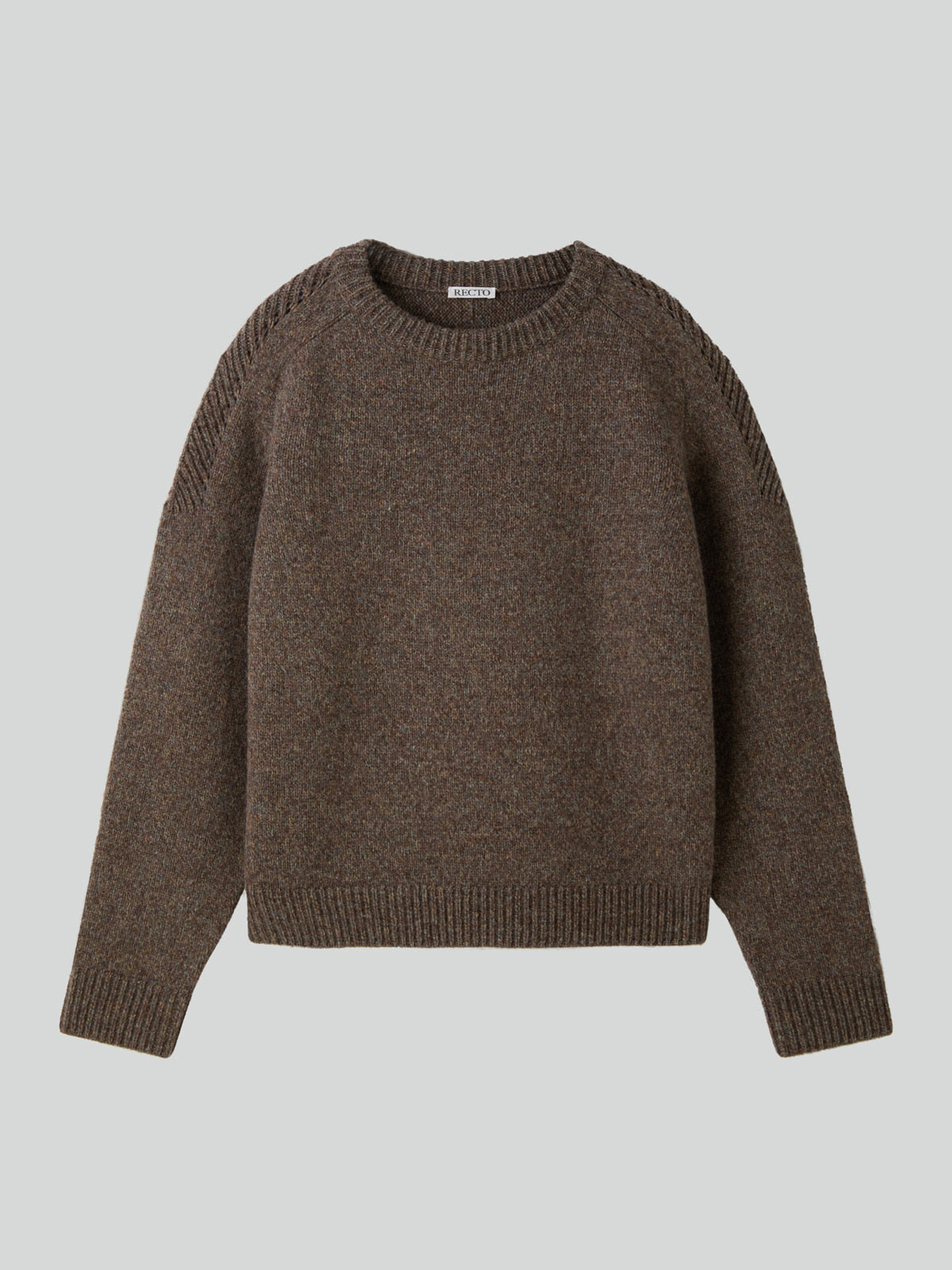 Recto - Shetland Wool Knit Top (Melange Brown) product image 7 | TRAB K-Fashion Australia