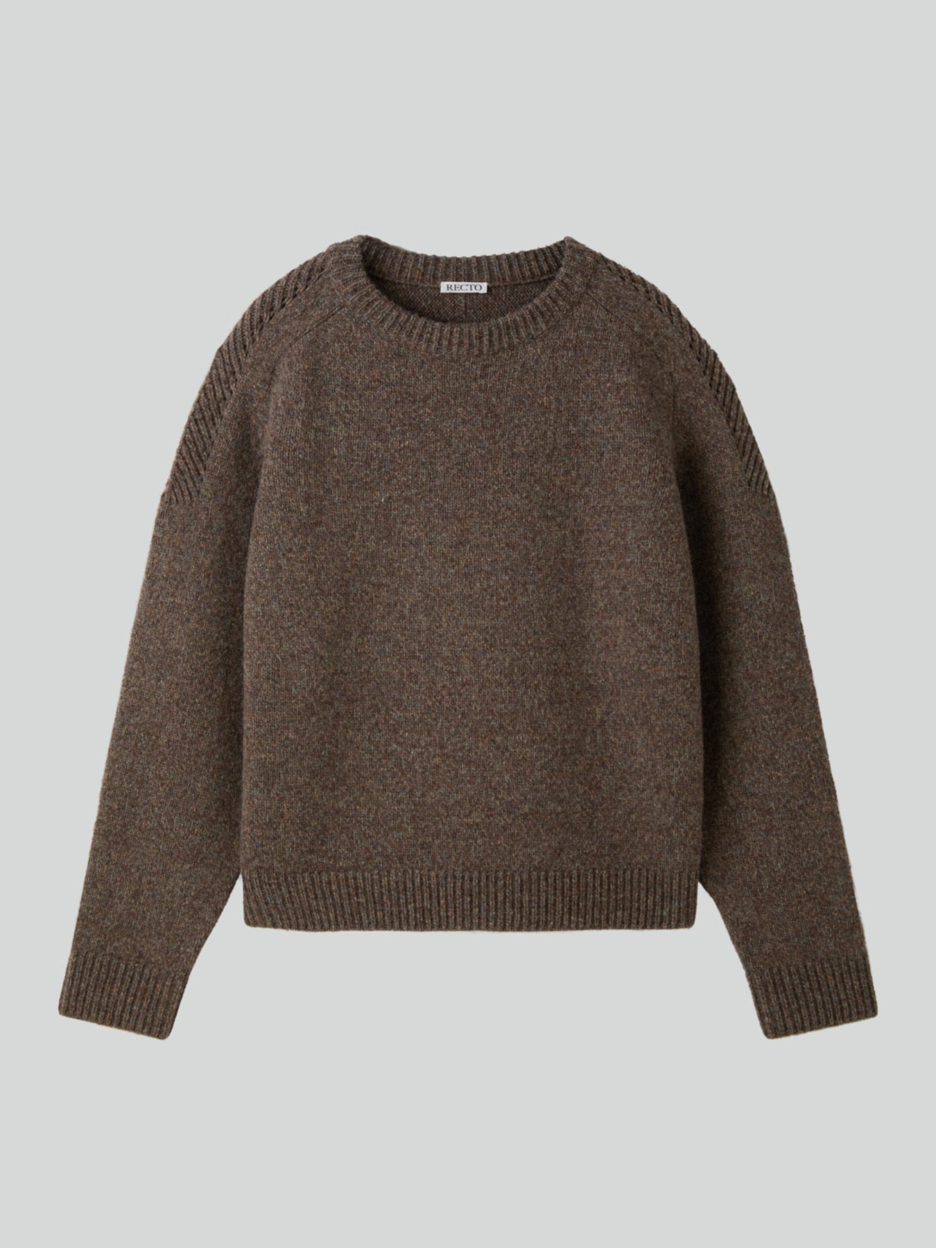 Recto - Shetland Wool Knit Top (Melange Brown) product image 7 | TRAB K-Fashion Australia