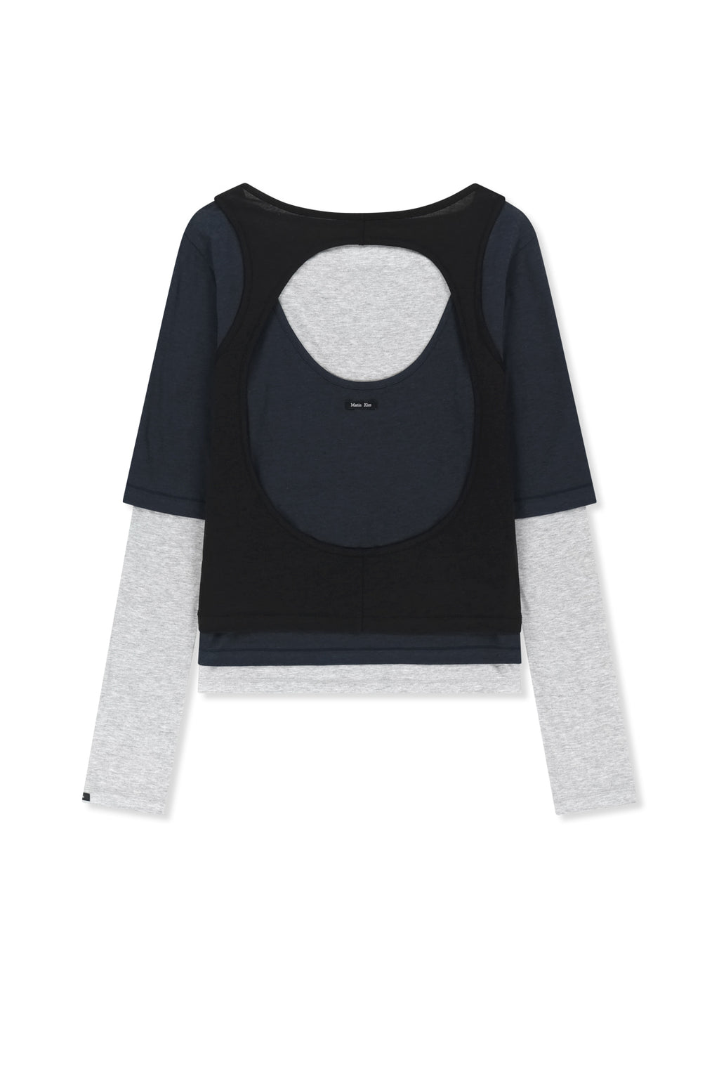 Matin Kim - Triple Layered Multi Way Top (Navy) product image 3 | TRAB K-Fashion Australia