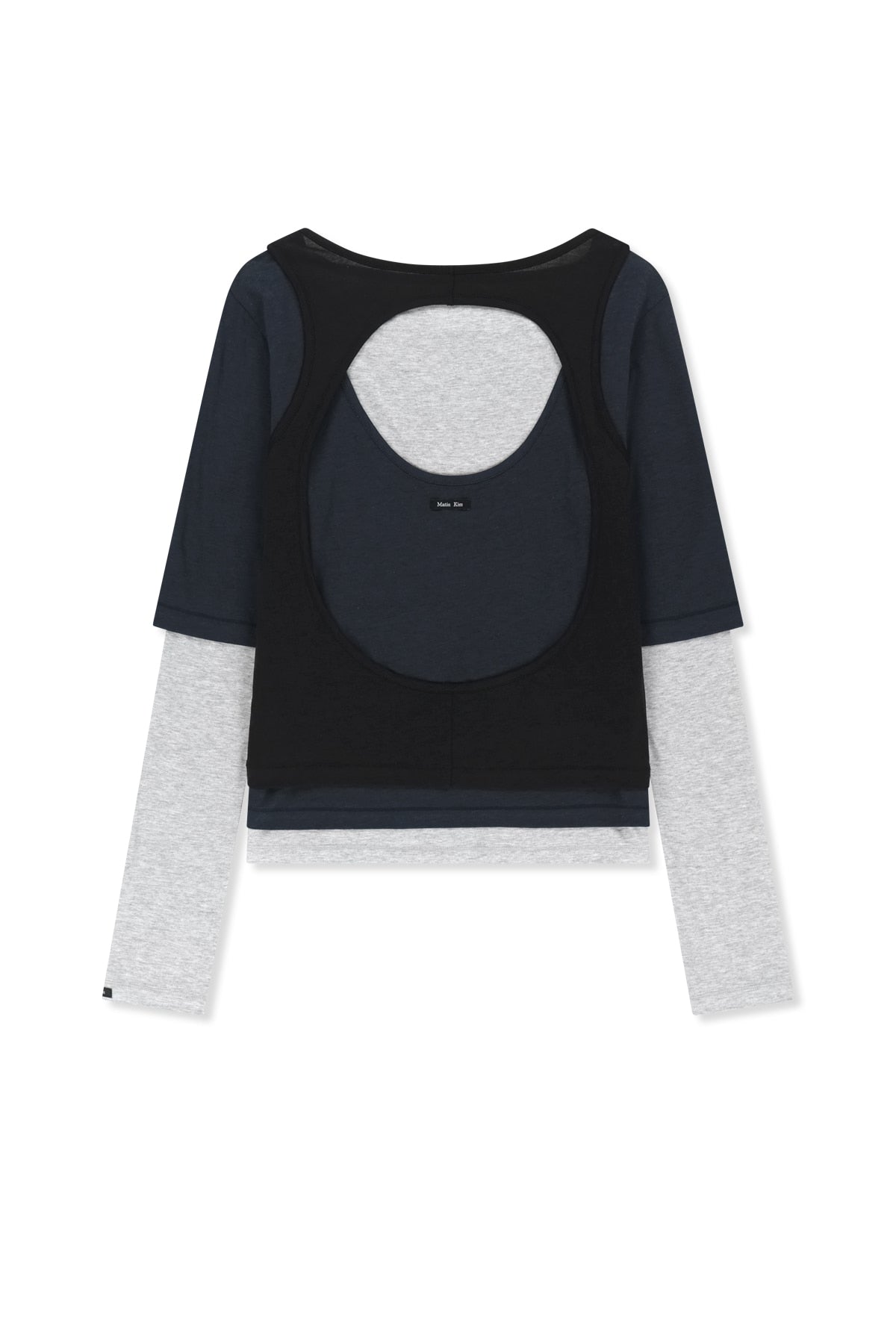 Matin Kim - Triple Layered Multi Way Top (Navy) product image 3 | TRAB K-Fashion Australia